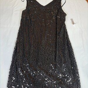 NWT AA Studio AA Sleeveless Sequin Dress Women's 10 Black